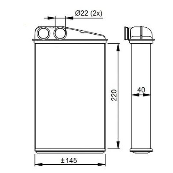 ORIS KRN007040 Kalorifer Radyatörü Brazing Megane II-Scenic II 220X150X40