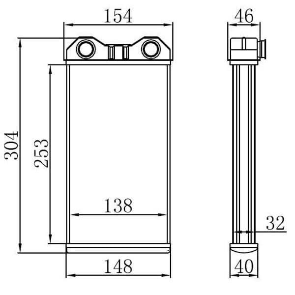 ORIS KRN009032 Kalorifer Radyatörü Trafic II-Vivaro 06 255X138X32