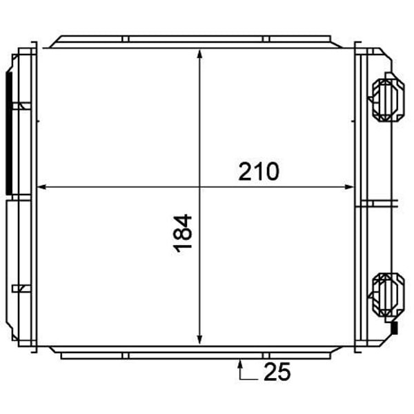 ORIS KRN010026 Kalorifer Radyatörü Brazing Laguna II Ac Klimasız 210X184X26