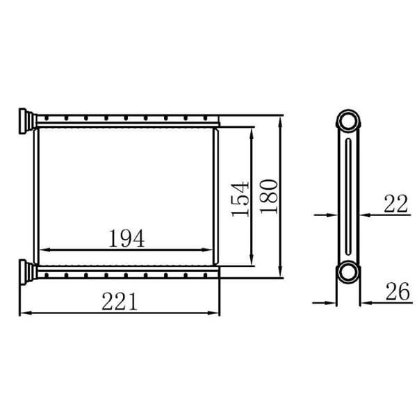 ORIS KTO139020 Kalorifer Radyatörü Brazıng Toyota Hilux 153X205X20 At/Mt Şanzıman 2005-2015 