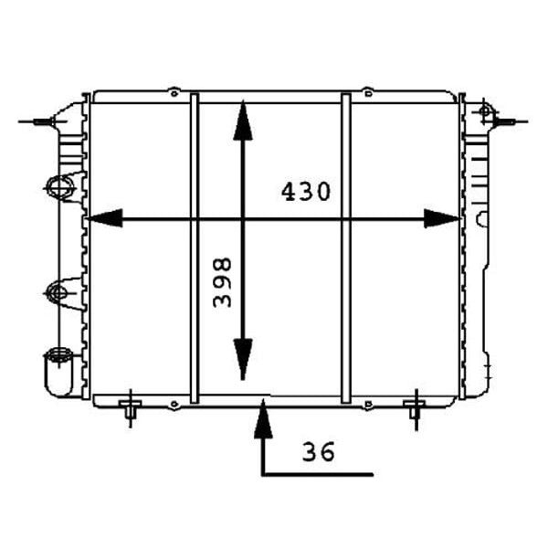 ORIS MRN058 Motor Su Radyatörü R19 88- 430×388×34 