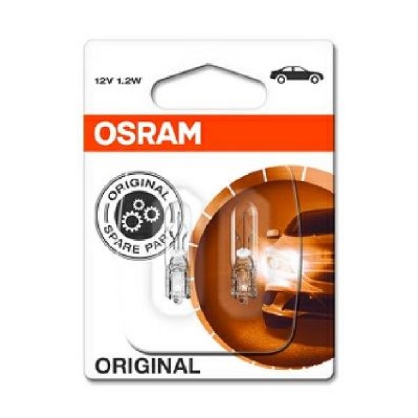 OSRAM 2721-02B Blister Ambalaj - Ampul 12V 1.2W Küçük Dipsiz Gösterge Duysuz