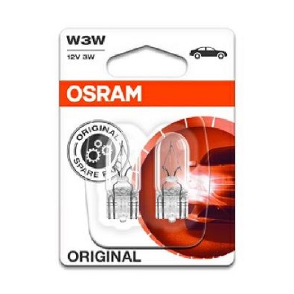 OSRAM 2821-02B Blister Ambalaj - Ampul 12V 3W Dipsiz Gösterge