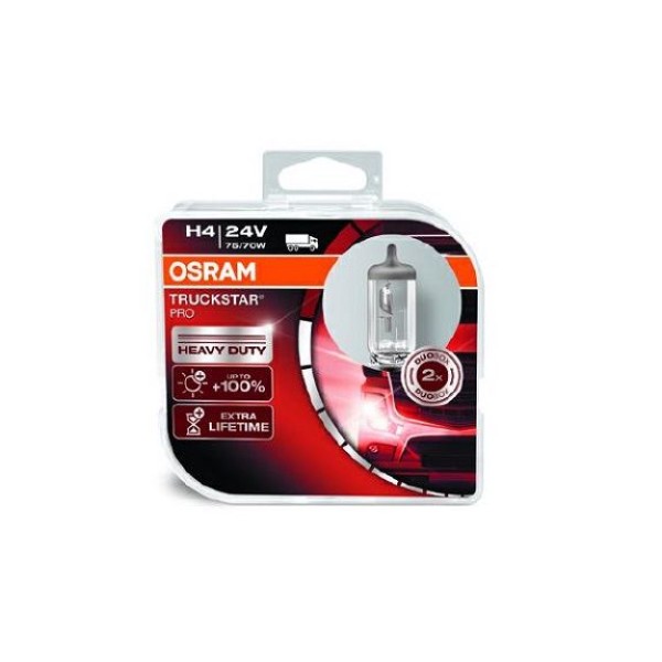OSRAM 64196TSP-HCB Ampul 24V H4 75/70W 43T Tırnaklı Uzun Ömürlü Truckstar Pro