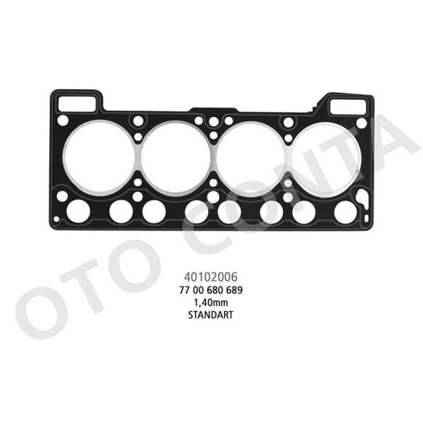 OTO CONTA 40102006 Silindir Kapak Contası Renault 9 Renault 12 1.4 Siyah 