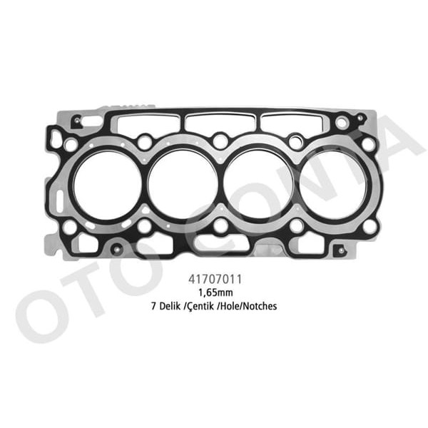 OTO CONTA 41707011 Silindir Kapak Contası Çelık Mls 1.65Mm 7 Delık Partner Berlingo 1.6 HDI 16V Dv6A 