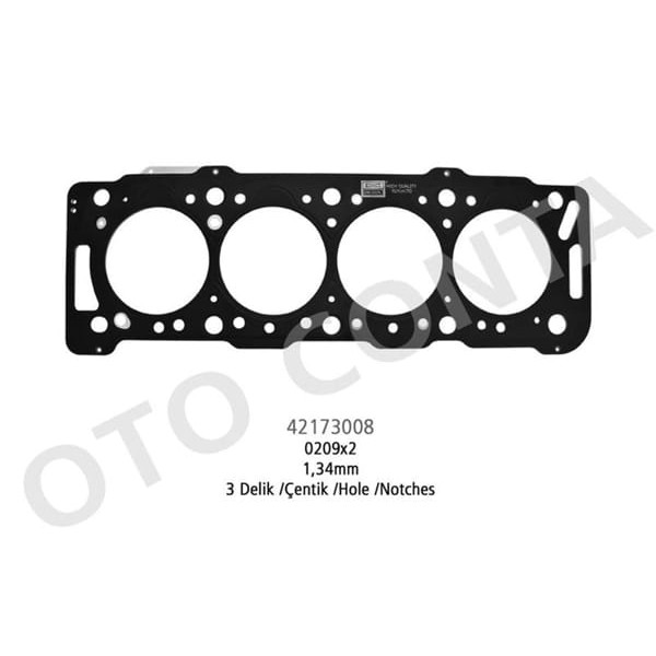 OTO CONTA 42173008 Silindir Kapak Contası 3 Delık Scudo / Partner Expert / Berlingo Jumpy 1.9D Dw8B