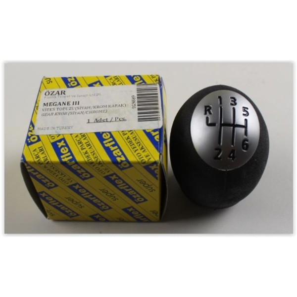 OZAR 6R065-S (6R069) Vites Topuzu Megane III-Fluence Yeni Model (Siyah-Krom) 