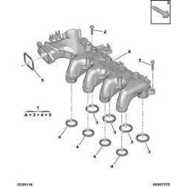 PEUGEOT 0348.S5 Manifold Contası Emme C4