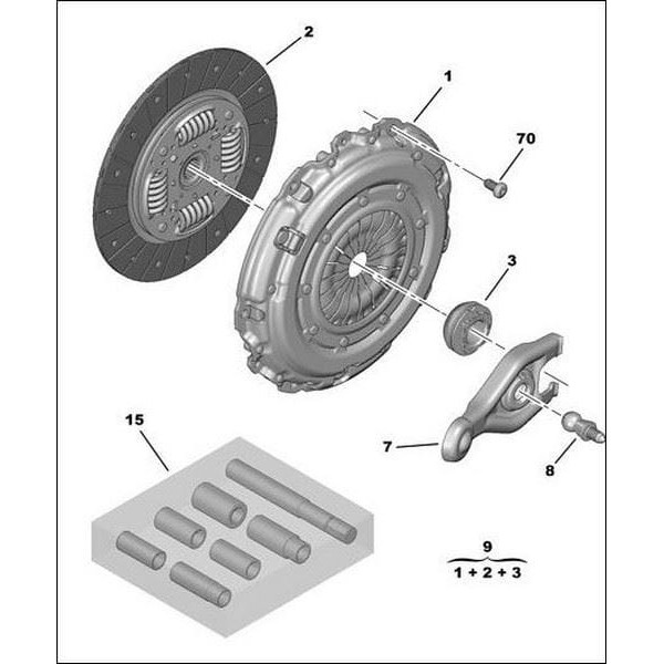 PEUGEOT 2052.K1 Debriyaj Seti 206 307 807 / C4 2.0 Ew10A Ew10J4Rs Tk 