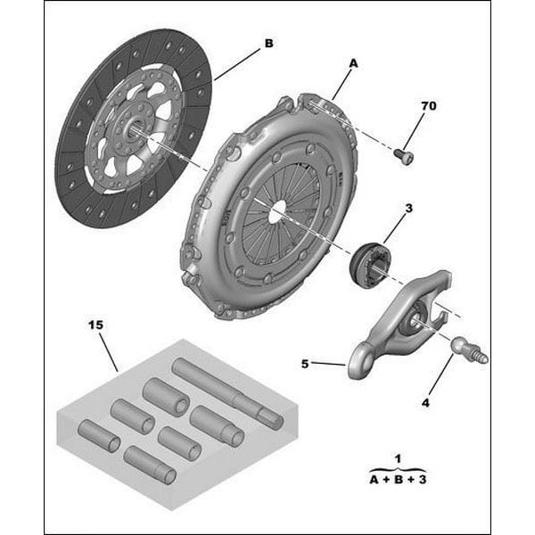 PEUGEOT 2053.03 Debriyaj Seti 307 407 508 807 / C4 C5 X7 C8 Dv6C Be4R Sanz. 