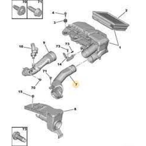 PEUGEOT 9823710980 Hava Filtre Hortumu 