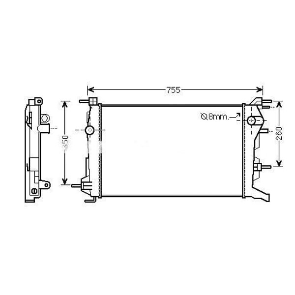RENAULT 214100068R Su Radyatörü Fluence 08- 1.5 DCI