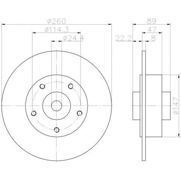 RENAULT 432007595R Fren Diski Arka Megane III 08- Fluence 08- Rulmanlı 