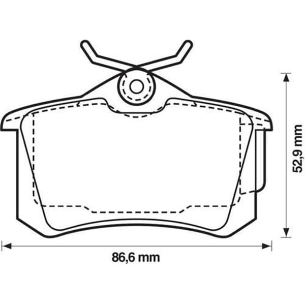 RENAULT 440605713R Fren Balatası Arka Fluence Megane II III 207 308-307 Partner C3 C4 Bora Passat 97