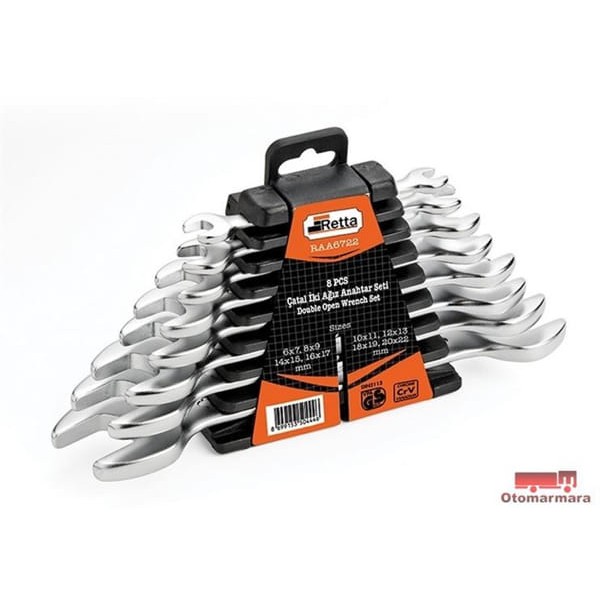 RETTA RAA6722 İki Ağız Anahtar Takımı 8Pçs W 