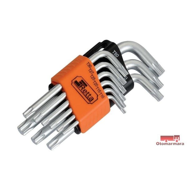 RETTA RAT6009 Retta Alyan 9 Pç Deliksiz Torx Kısa