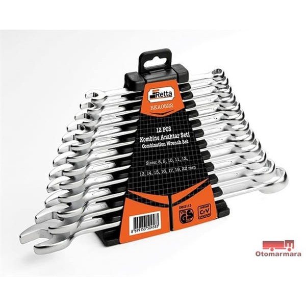 RETTA RKA0822 Kombine Anahtar Takımı 12Pcs W