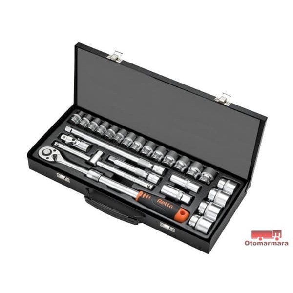 RETTA RLT2501 Lokma Seti 1/2 25 Parça Altı Köşe Retta