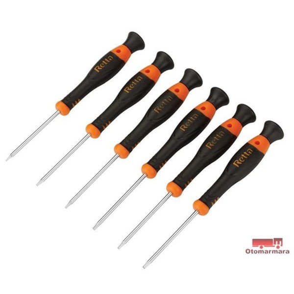 RETTA RTX6000 Mikro Tornavida Seti Torx 6 Parça