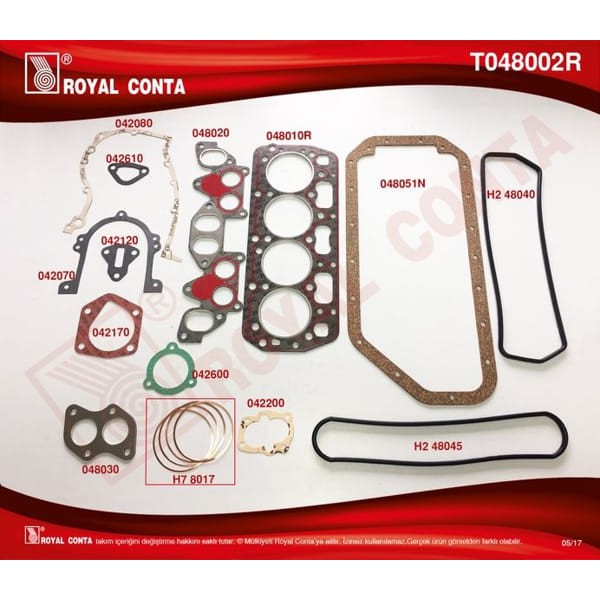 ROYAL 48002 Motor Takım Conta Karter-Mantar Favorıt Felıcıa-Forman 