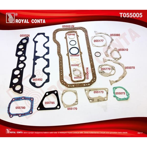 ROYAL T055005 Motor Takım Contası Yarım Skc Siz Tempra 1.6 Tk 