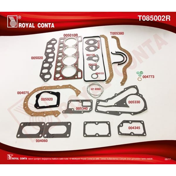 ROYAL T085002R Motor Takım Conta (Süper) Keçesiz Renault 9 1400 