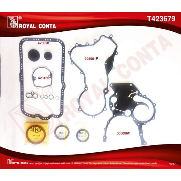 ROYAL T423679 Motor Takım Conta Alt Skt Keçelı Master 2.2 2.5 DCI G9T G9U
