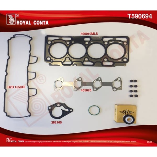 ROYAL T590694 Üst Takım Conta Skt Keç Sub.L Megane III-Fluence-CLIO III-Kng-Scenic III-Duster-Logan- 