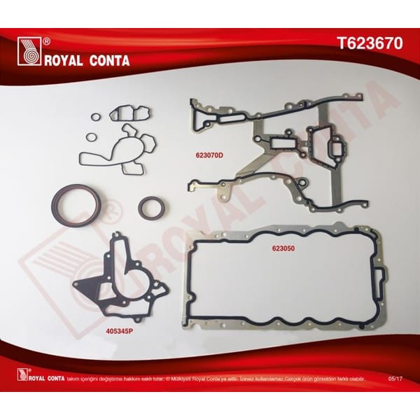 ROYAL T623670 Alt Takım Conta Corsa B-Astra G-Corsa C-Merıva 1.2-1.4 16V Z14Xep-Z12Xe-Z12Xep