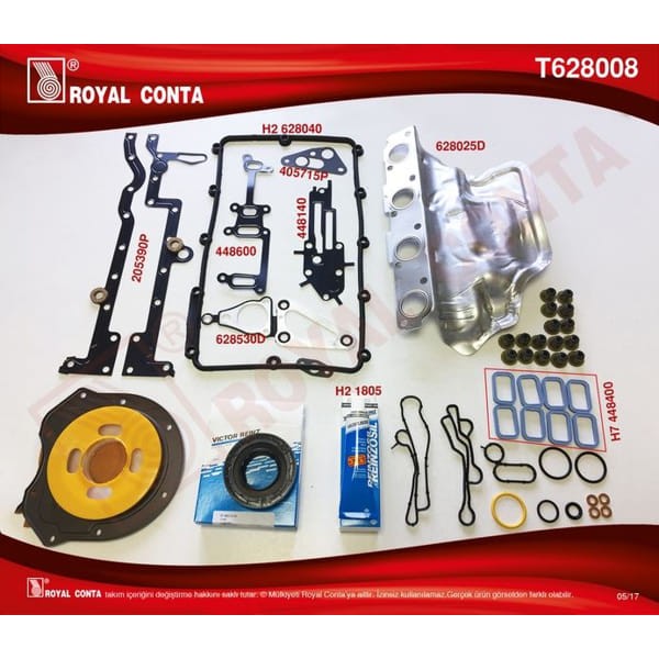 ROYAL T628008 Motor Takım Conta Reınz Kec. - Subp.Lastık - Silindir Kapak Contası Sız Transit 2.2 TD 