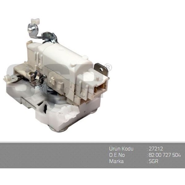 SEGER 27212 Elektrikli Kapı Kilit Mekanizması Kangoo I II 98- Ön Sağ