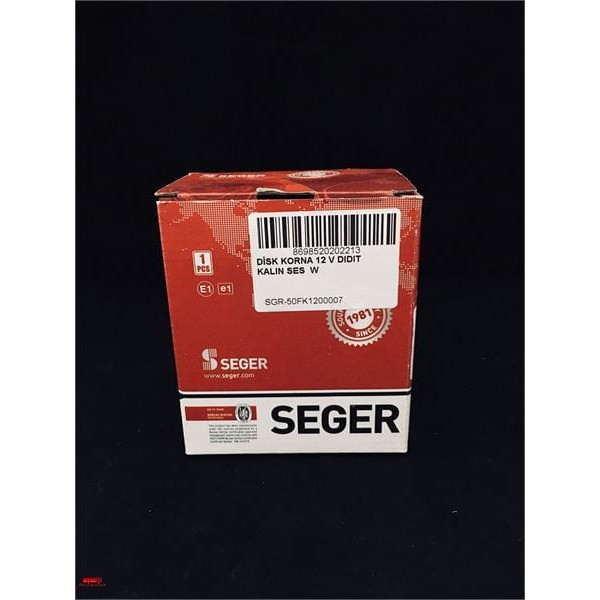 SEGER 50FK1200007 12V Disk Korna Dıdıt Kalın Ses Soketli 