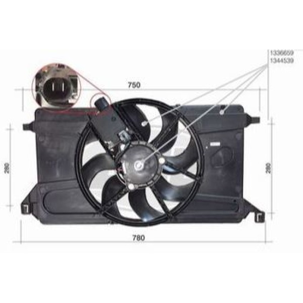 SEGER 59423 Radyatör Klima Fan Motorları Davlumbazlı Focus II 1.4 1.6 1.6 Tı Klimalı 