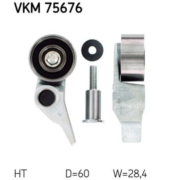 SKF VKM75676 V Kayış Gergi Rulmanı Komple L200 2.5 Dıd 2005 - (60×28,4×10×26,5)  