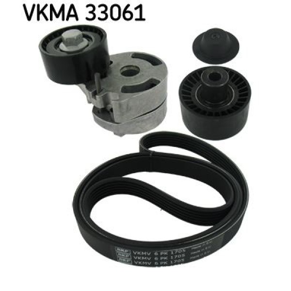 SKF VKMA33061 V Kayışı Seti 307 Partner 2.0 16V 1.6 HDI 