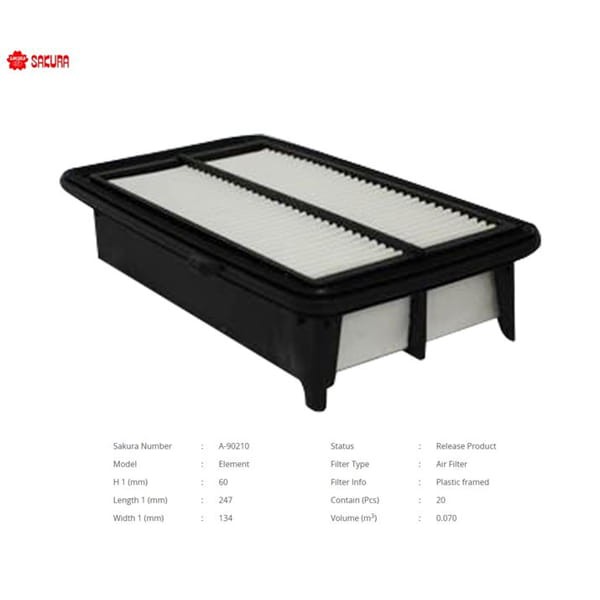 SAKURA A90210 Hava Filtresi Civic (Fc	 Fk) : Crv (Rw) 1.5 17- 17- 1.5 