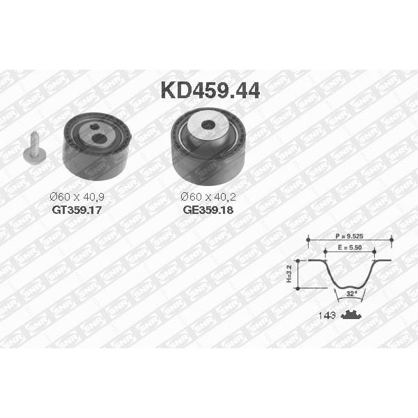 SNR KD45944 Triger Eksantrik Gergi Seti 806 99-02 -807 02- -Expert 00- -C8 02- Jumpy Scudo 2.0HDI 2. 