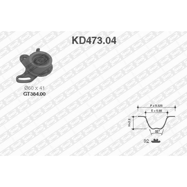 SNR KD47304 Set Triger 092-220 - Hyundai Accent 95-00 1.3-1.5 