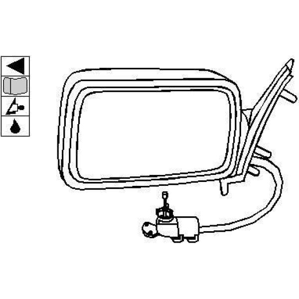 SPJ MAX E-347 Mekanik Ayna Golf3 91 98 Kör Noktalı Sol