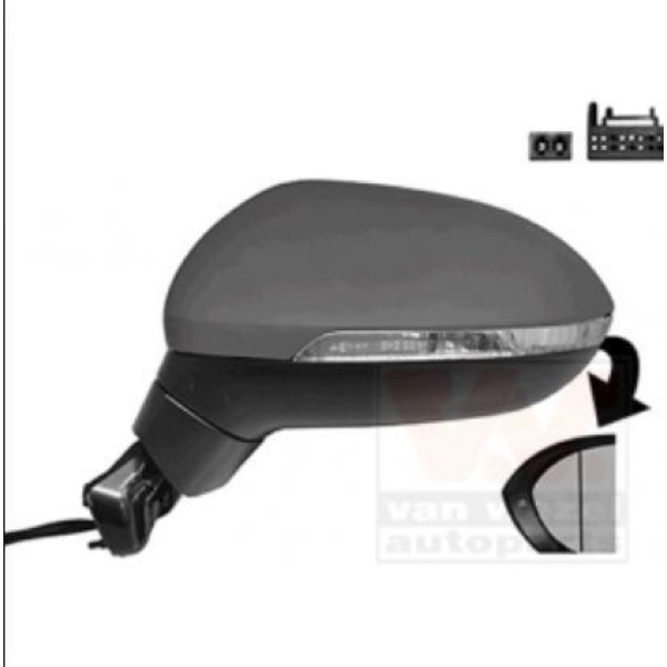 SPJ MAX E-3875 Elektrikli Ayna Passat B8 15- Sinyalli Kör Noktalı Astarlı Sol 