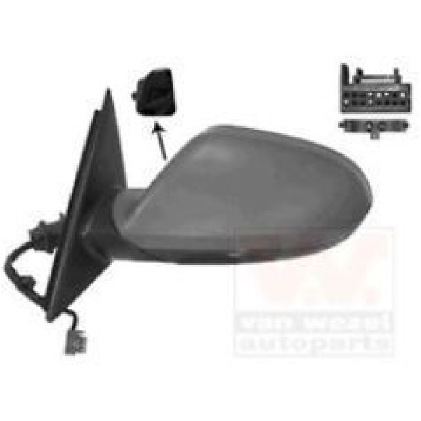 SPJ E-3897 Dış Dikiz Aynası A6 Elektrikli Ayna 13/16 Astarlı Sinyalli Kor Noktalı Sol