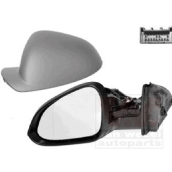 SPJ E-4893 Dış Dikiz Aynası Insignia Elektrikli Katlanır Ayna 08/16 Astarlı Kor Noktalı Hafızalı Sol