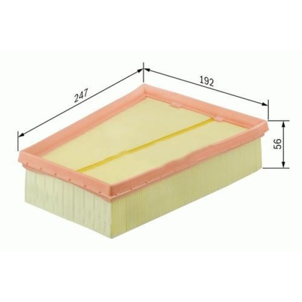 SARDES SA2388 Hava Filtresi Kangoo III Megane III 08- Scenic III 09- Fluence 1.4 16V 1.6 16V 1.5 DCI 