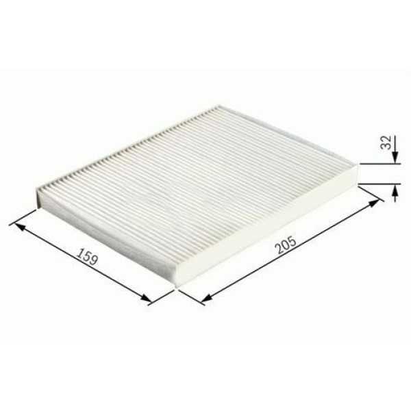 SARDES SCA725-2 Polen Filtresi 207 06- 208 12- 2008 13- / C3 09- C4 Cactus 14- Ds3 09- Ds5 13- Karbo 