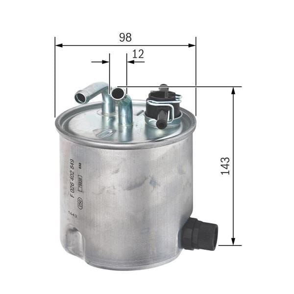 SARDES SF1049 Mazot Filtresi 2.5 CRDI Sensörlü 