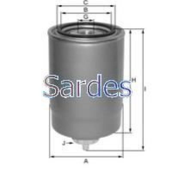 SARDES SF222 Mazot Filtresi Marea Bravo 1.9 Jtd 2.4 Jtd 