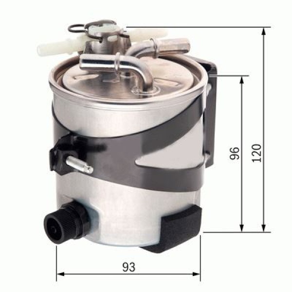 SARDES SF283 Mazot Filtresi Megane II 05- Scenic II 05- Grand Scenic II 05- 1.5 DCI 