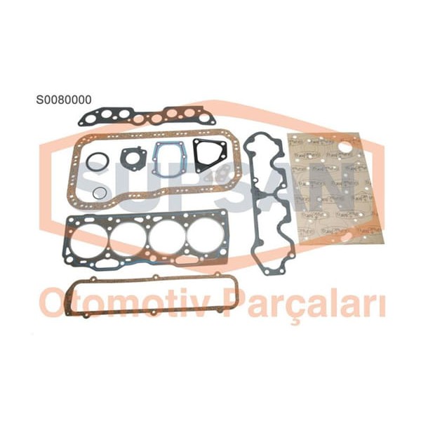 SUPSAN S0080000 Motor Takım Conta Murat 131 SLX Tempra Tipo Keçesiz Skc Lı