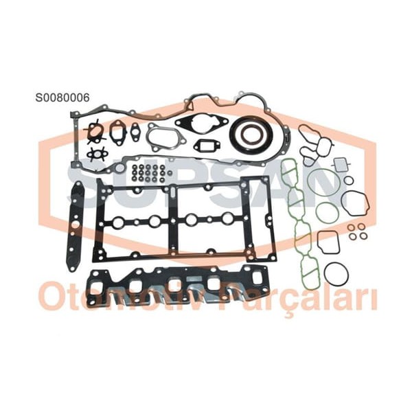 SUPSAN S0080006 Motor Takım Conta Palio Albea Linea Doblo Fiorino Idea Punto / Astra Corsa 1.3 Jtd 1 